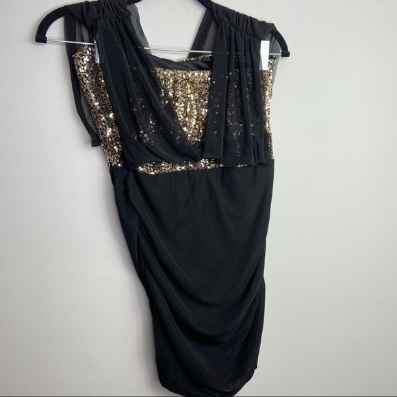 Y2K gold sequin going out club top - Picture 3 of 5